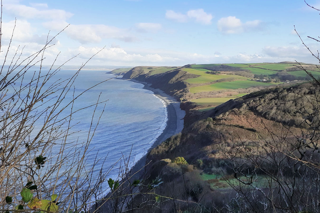 View over Babbacombe and North Devon coastline